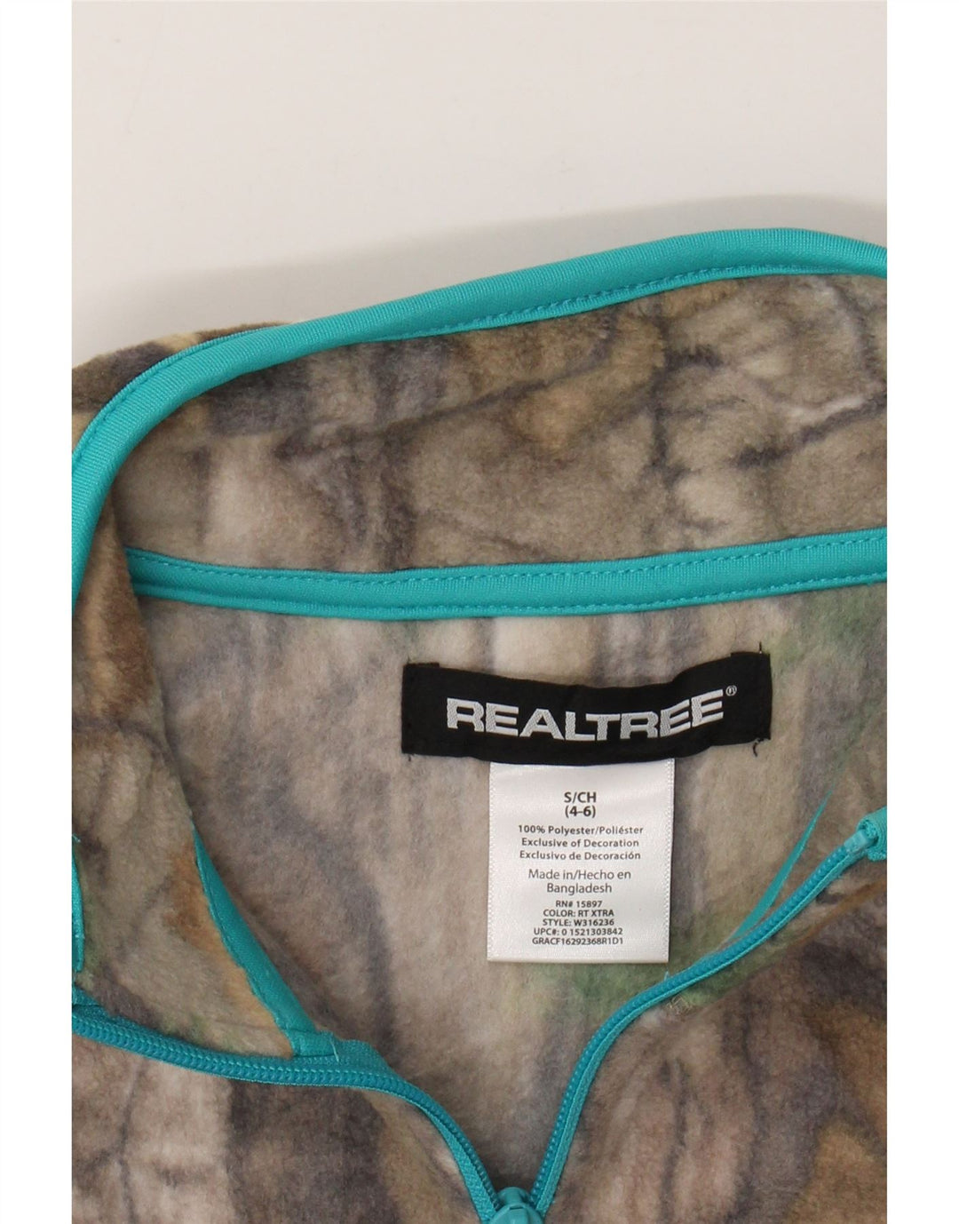 REALTREE Damen-Fleecejacke US 4/6 Small Brown Colourblock