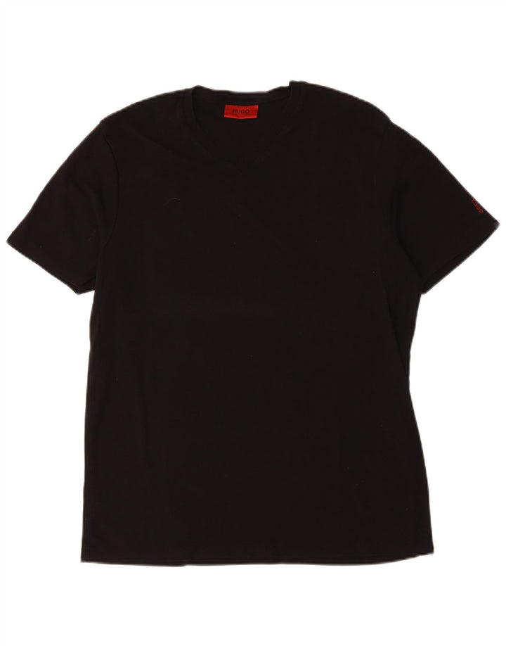 Hugo Boss Herren T-Shirt Top XL Schwarz Baumwolle