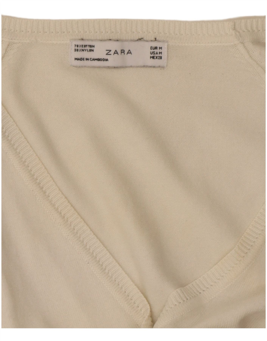 Zara Damen-Cardigan mit normaler Passform, Gr. 12, Mittelweiß
