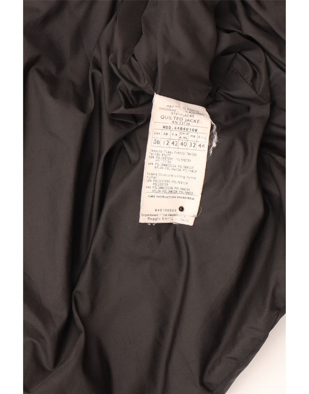 Max & Co. Kurzärmlige gepolsterte Damenjacke UK 12 Mittelschwarzes Polyester