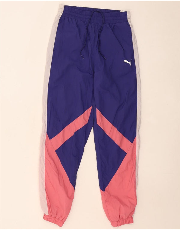 PUMA Damen Trainingshose Jogger UK 10 Small Lila Farbblock