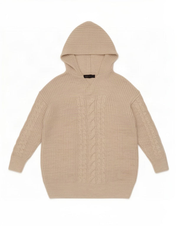 Marks & Spencer Damen Kapuzenpullover Pullover UK 14 Medium Beige Acryl