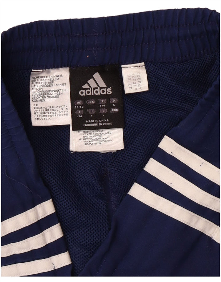 Adidas Herren-Trainingshose UK 38/40 Mittelmarineblaues Polyester