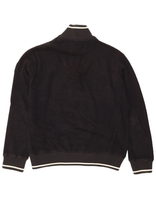 Marina Yachting Herren-Pullover mit Knopfkragen, 2XL, schwarze Baumwolle