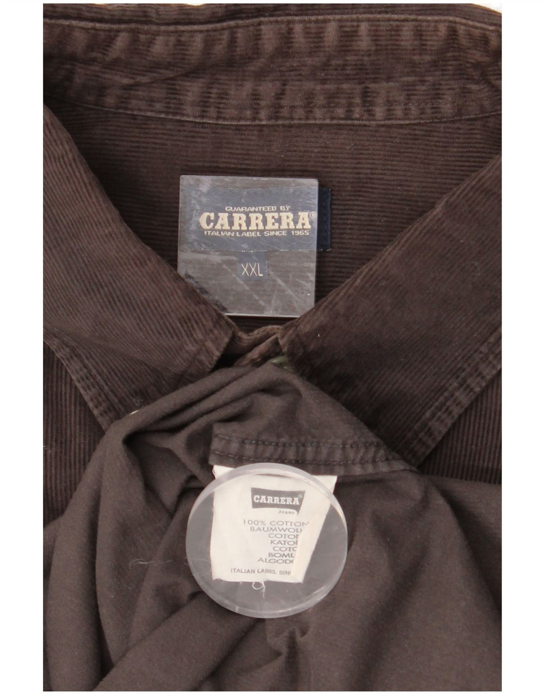 CARRERA Herren Cordhemd 2XL Braun Baumwolle