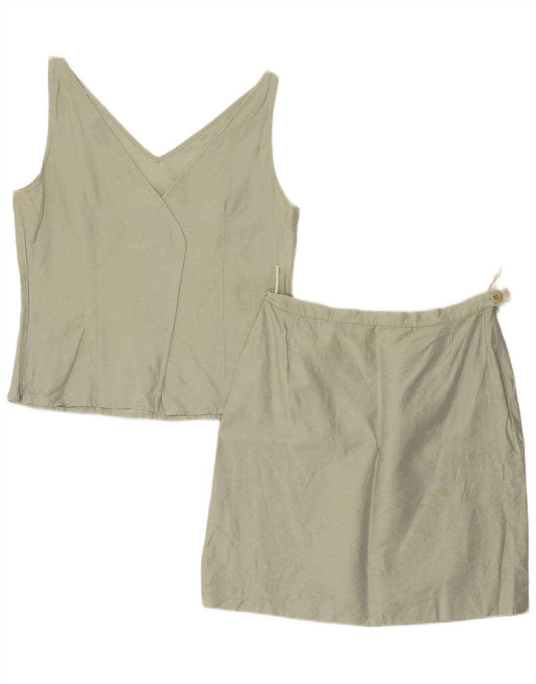Max & Co. Damen 2-teiliges Rockset IT 42 Medium W30 Grünes Leinen