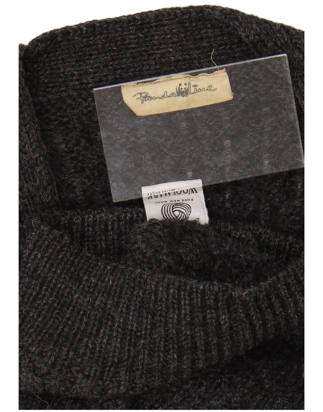 VINTAGE Herren Strickjacke Mittelgraue Schurwolle