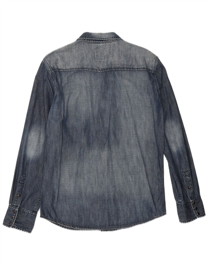 Rifle Herren-Jeanshemd, groß, marineblau, Baumwolle