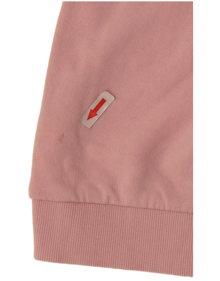 Fila Damen Grafik-Sweatshirt-Pullover UK 14 Mittelrosa Baumwolle