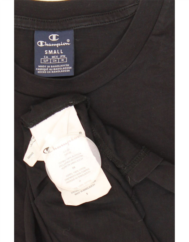 Champion Herren T-Shirt Top Small Schwarz Baumwolle