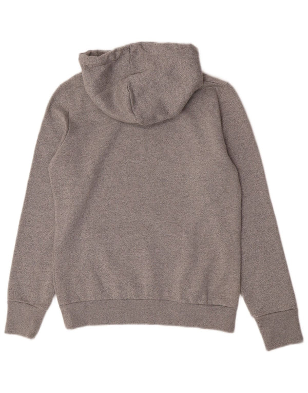 Superdry Damen-Kapuzenpullover mit Grafik, UK 10, Größe S, Grau, Baumwolle