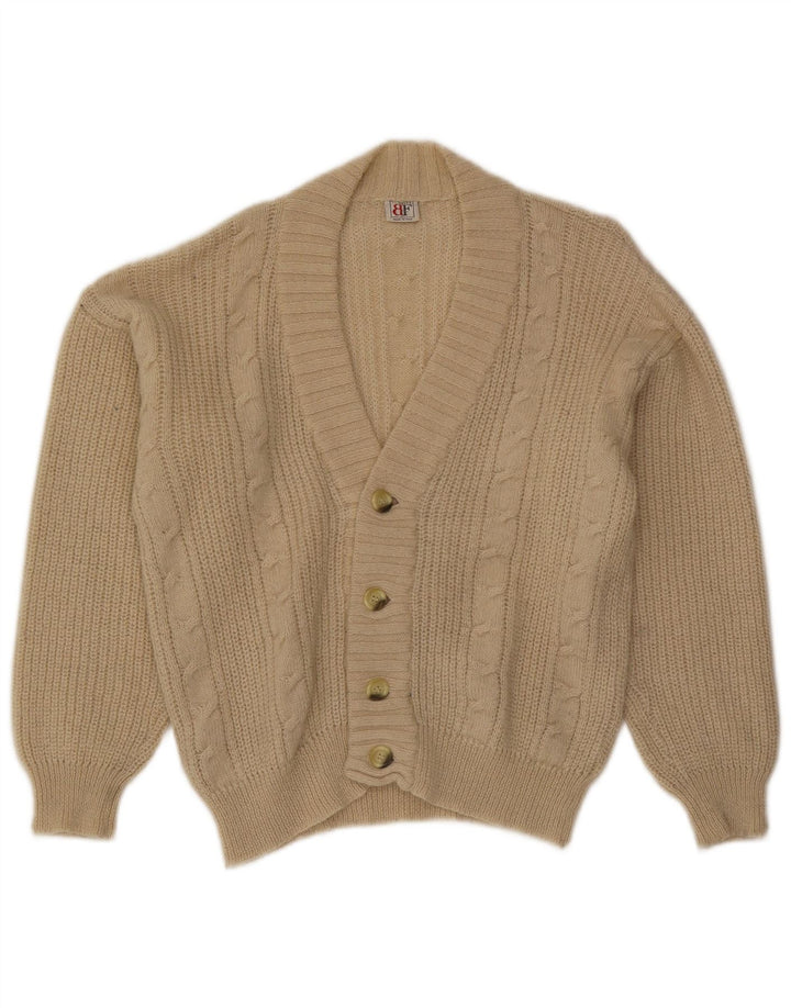 Belfe Herren-Cardigan-Pullover Medium Off White