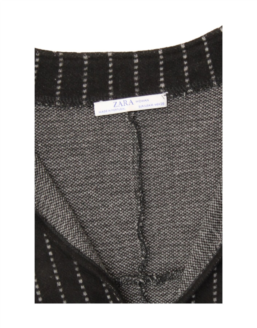 Übergroßes Etuikleid für Damen von Zara, Größe 44, Mittelschwarz, gestreift, Acryl