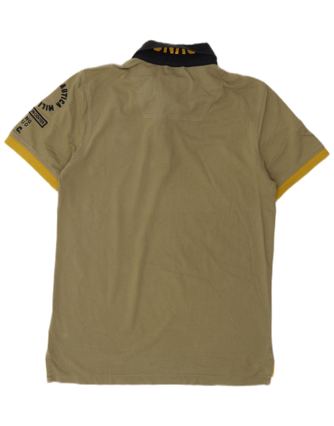 AERONAUTICA MILITARE Grafisches Slim-Fit-Poloshirt für Herren aus mittlerer Khaki-Baumwolle