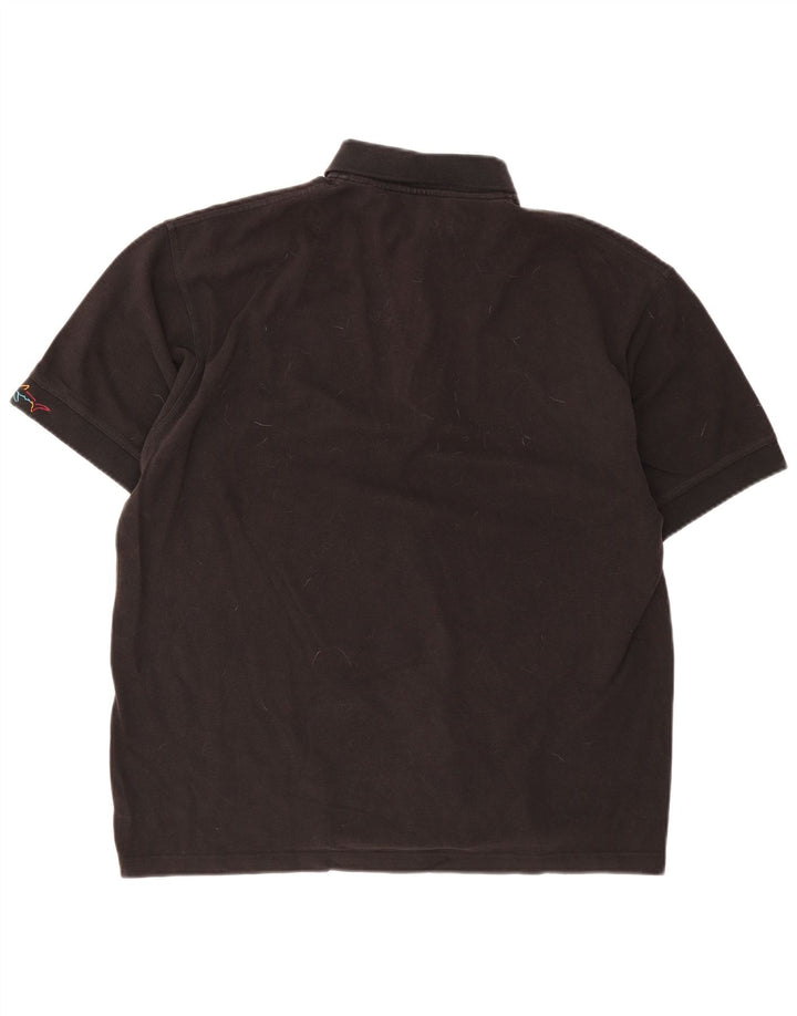 Greg Norman Herren-Poloshirt XL, schwarze Baumwolle