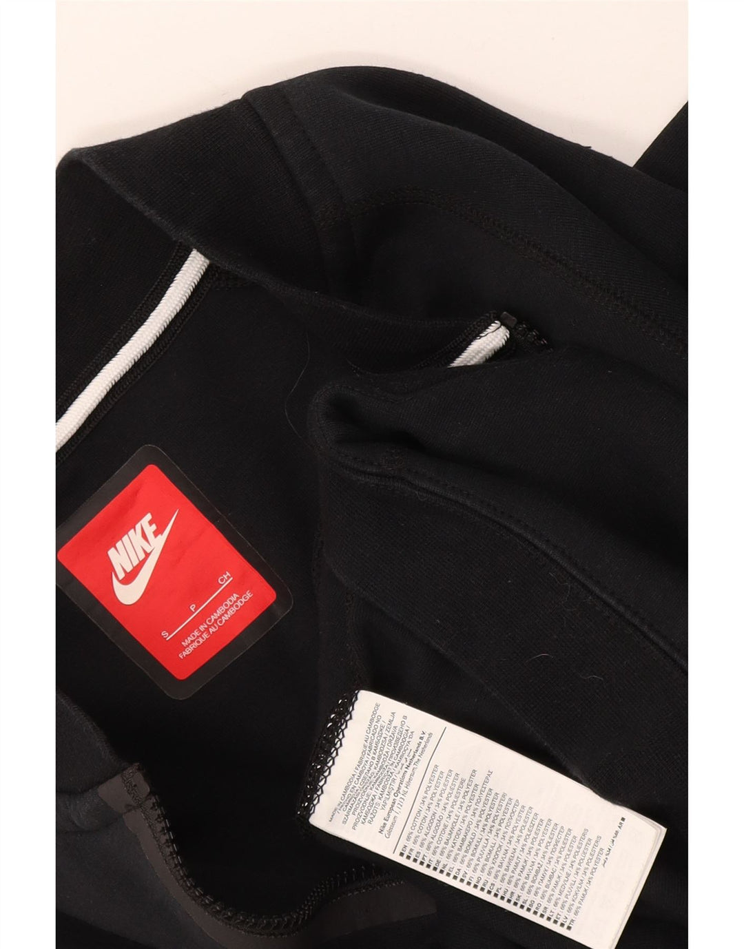 Nike Herren-Trainingsanzugoberteil, Jacke, Größe S, Schwarz, Baumwolle