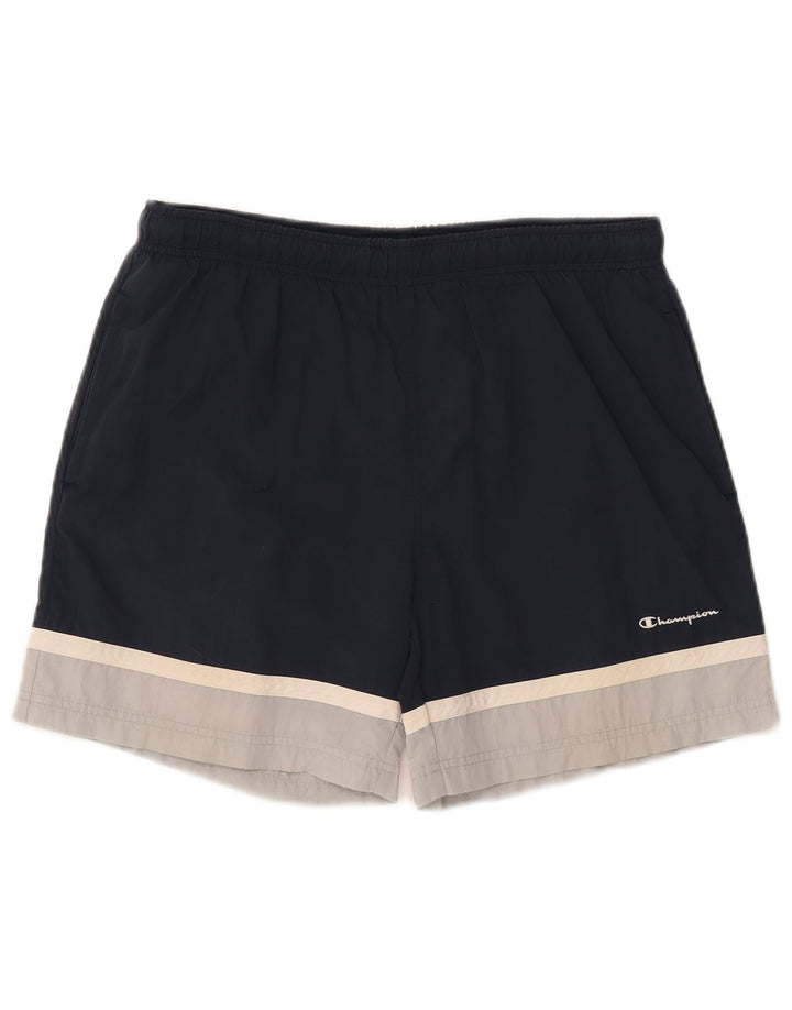 CHAMPION Herren-Badeshorts, groß, Marineblau, Farbblock