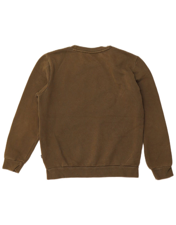 PUMA Herren Grafik Sweatshirt Pullover XS Khaki Baumwolle