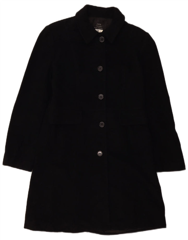 Zara Damen Mantel EU 40 Mittelschwarze Wolle
