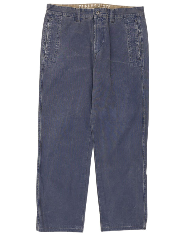 Murphy & Nye Gerade Chinohose für Herren, W34, L28, Marineblau, Baumwolle