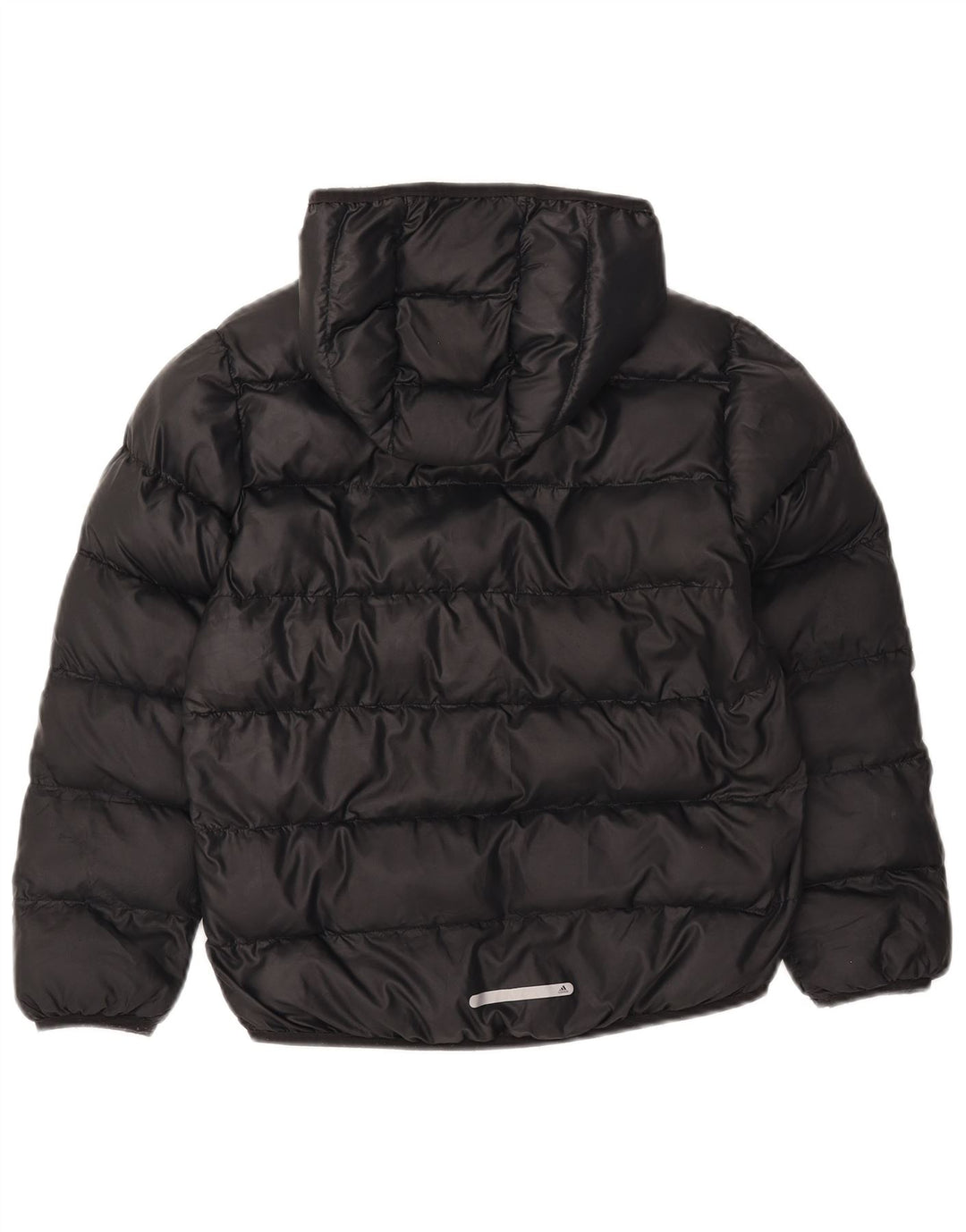 ADIDAS Wattierte Jacke mit Kapuze für Jungen, 9–10 Jahre, schwarzes Polyester