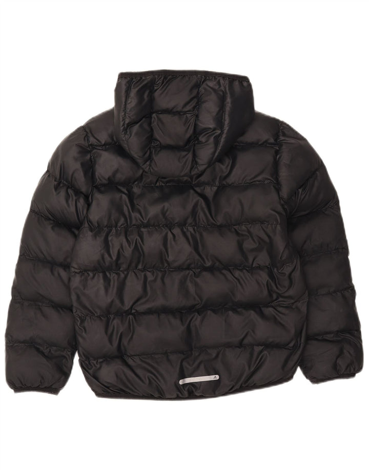 ADIDAS Wattierte Jacke mit Kapuze für Jungen, 9–10 Jahre, schwarzes Polyester