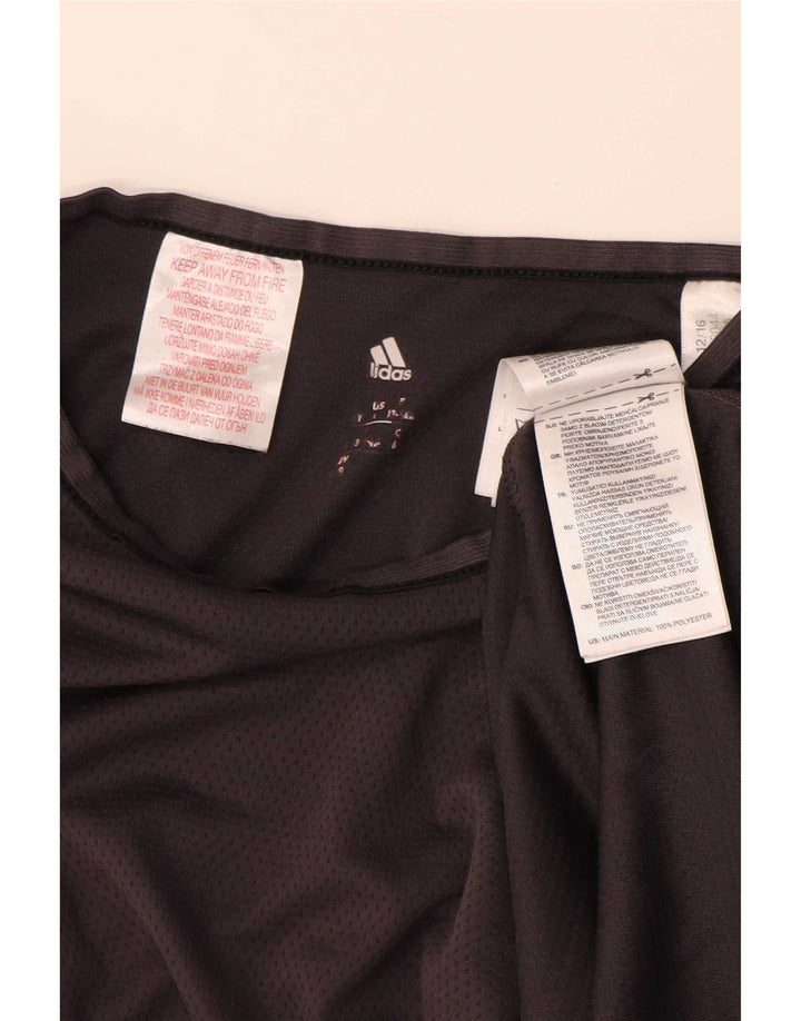 Adidas Damen Climacool T-Shirt Top UK 12 Mittelgraues Polyester
