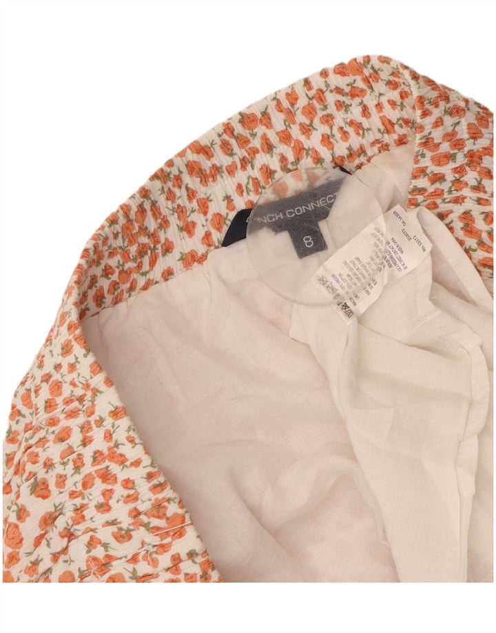 FRENCH CONNECTION Damen A-Linienrock US 8 Medium W30 Orange Floral