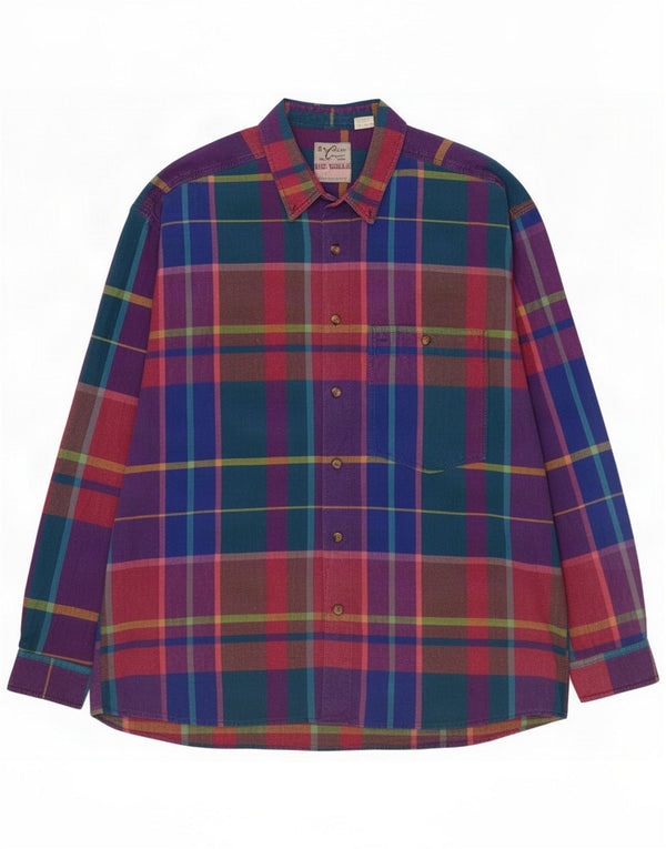 Tom Tailor Mens Shirt Large Multicoloured Check Cotton