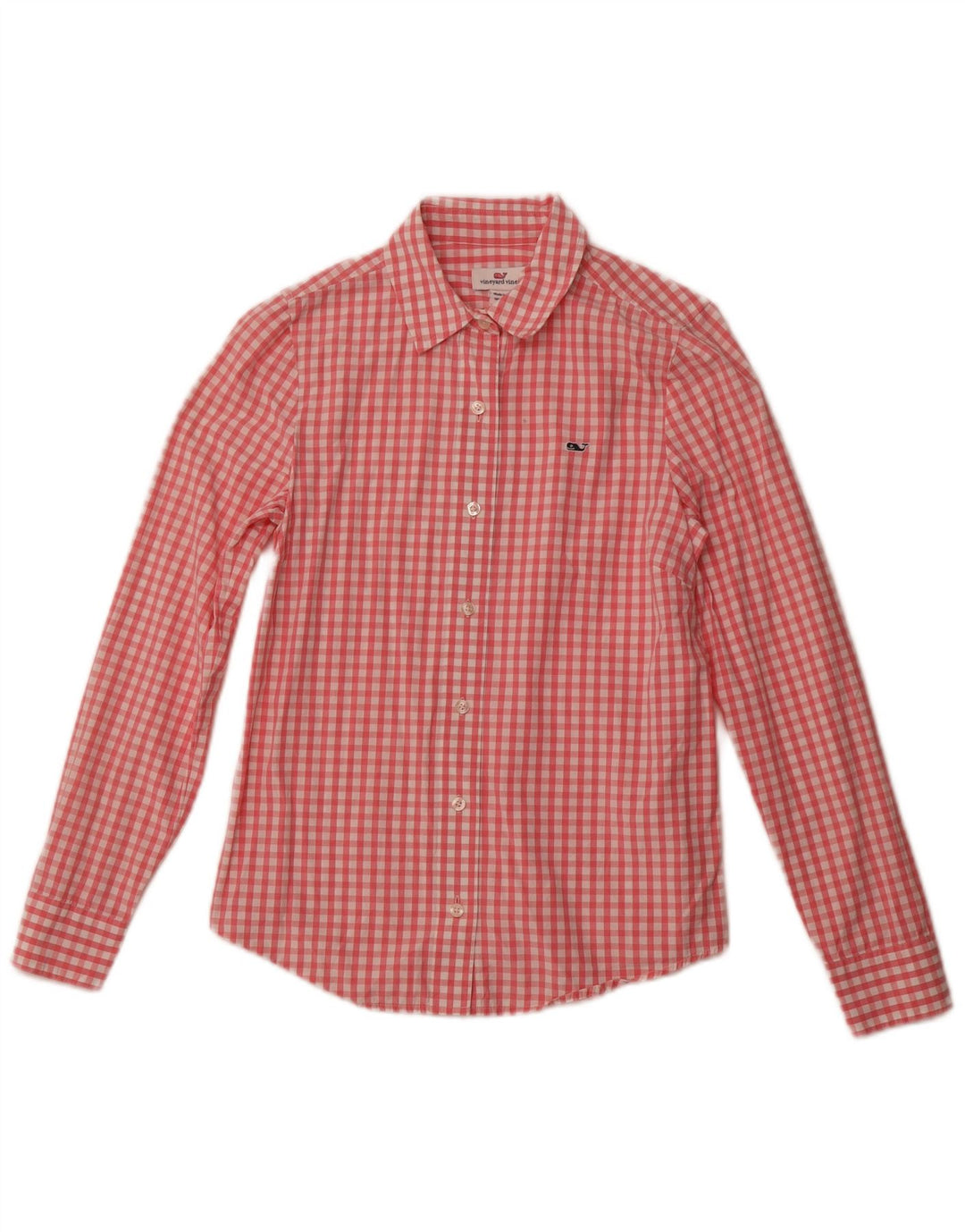 VINEYARD VINES Damen-Hemd US 2 XS Rosa Gingham-Baumwolle