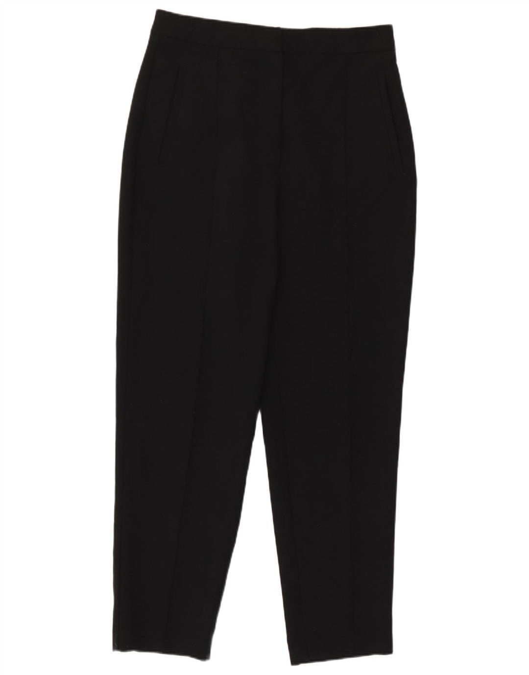 Zara Damen Tapered Crop Hose Medium W28 L23 Schwarz Polyester