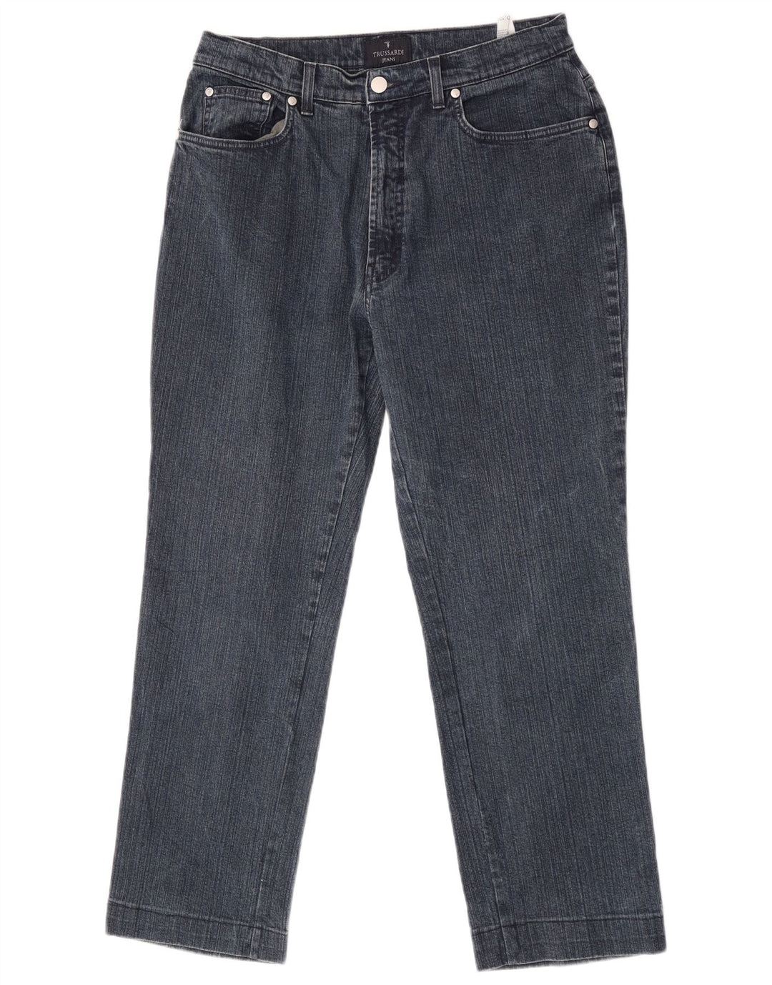 Trussardi Herren Straight Jeans W33 L27 Blaue Baumwolle