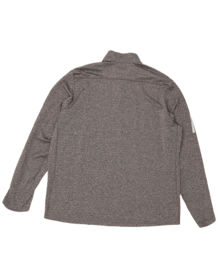 Adidas Herren Aeroready Zip Neck Pullover Trainingsanzug Top XL Grau meliert