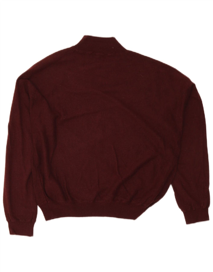 Zara Damen-Pullover mit Rollkragen, übergroß, Gr. 14, mittleres Burgunderrot