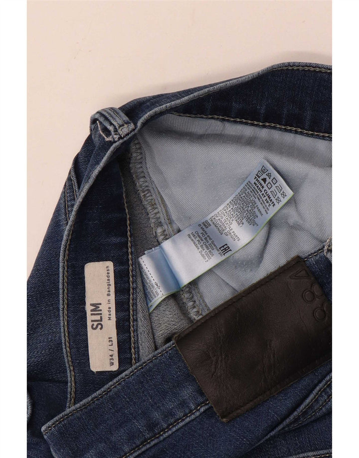 Marks & Spencer Herren Slim Jeans W34 L31 Blaue Baumwolle