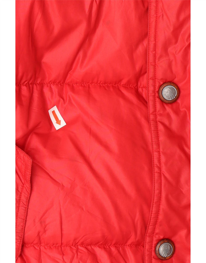 CIESSE PIUMINI Wattierte Herrenjacke mit Kapuze IT 46 Small Rot Polyamid
