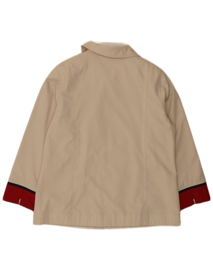 Vintage Damenjacke UK 18 XL Beige Colourblock Polyester