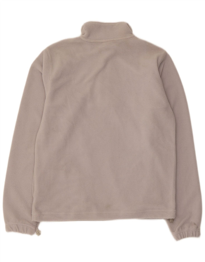 Fila Herren-Fleecepullover mit Reißverschluss am Hals, mittelgraues Polyester