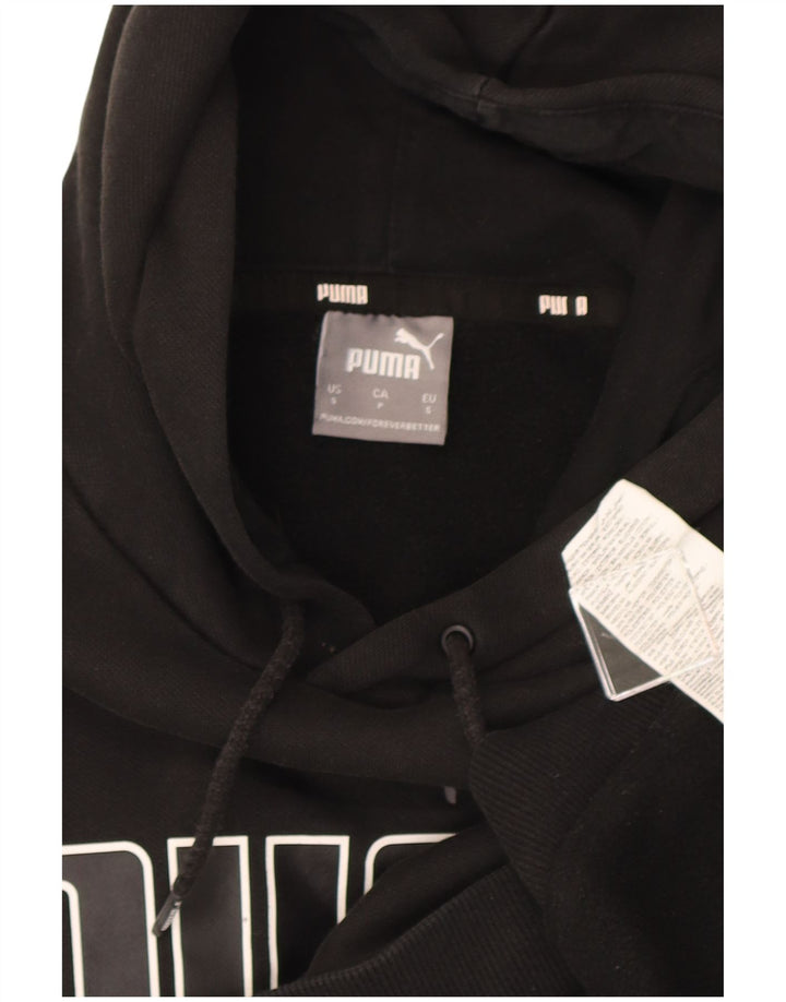 Puma Herren Graphic Hoodie Pullover Small Schwarz Baumwolle