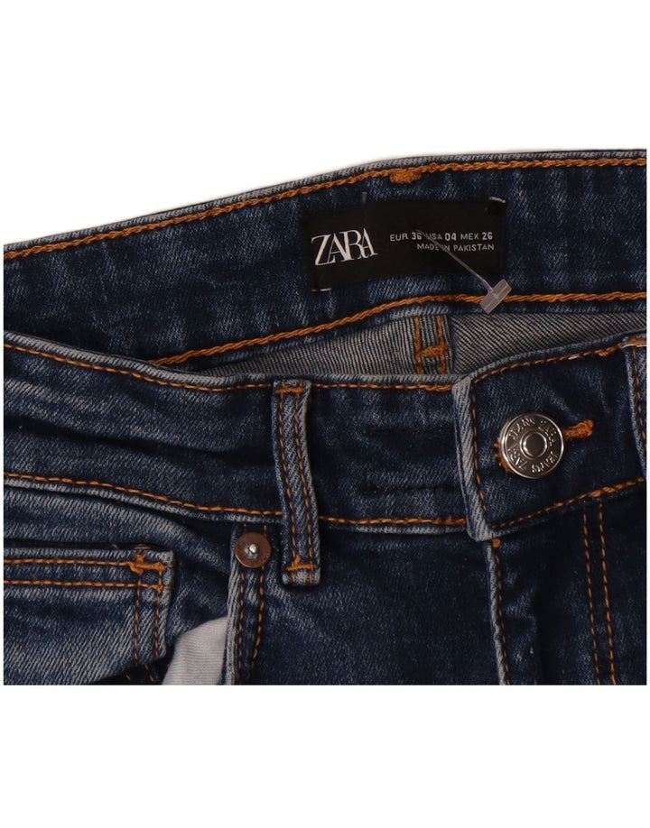 Zara Damen Bootcut Jeans EU 36 XS W26 L23 Blau