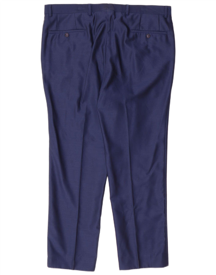 Baumler Herren-Anzug mit 2 Knöpfen, 2-teilig, Größe 52, XL, W38, L29, Marineblau, Schurwolle