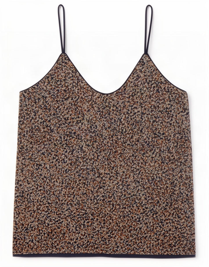 Zara Damen Cami Top UK 6 XS Mehrfarbig gepunktetes Polyester