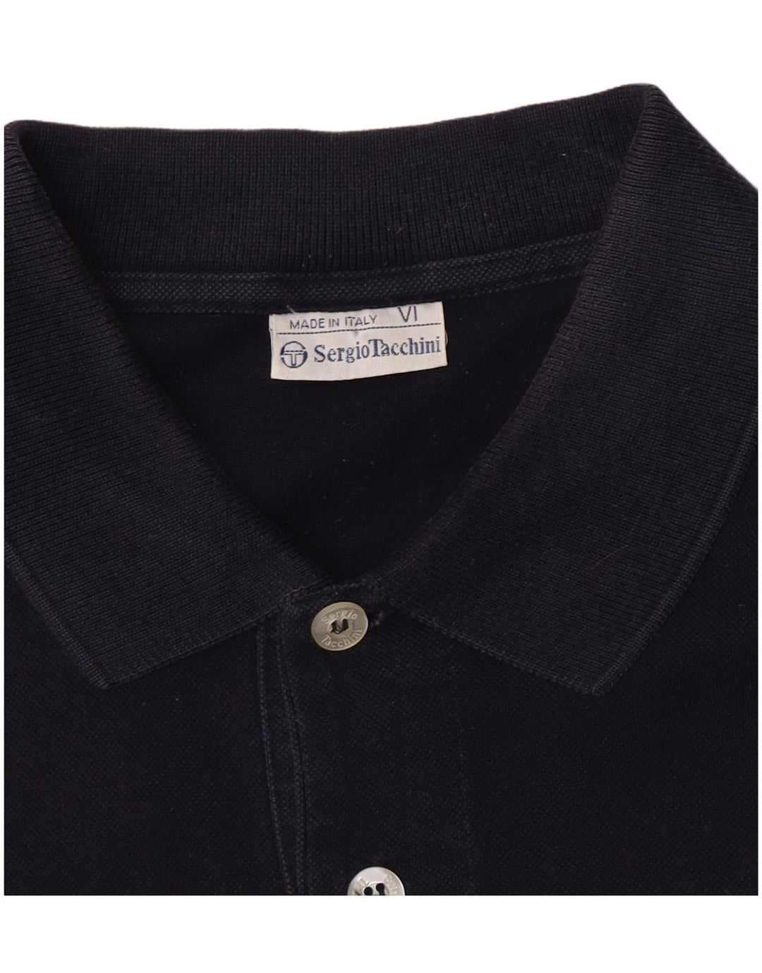 Sergio Tacchini Herren-Poloshirt, große marineblaue Baumwolle