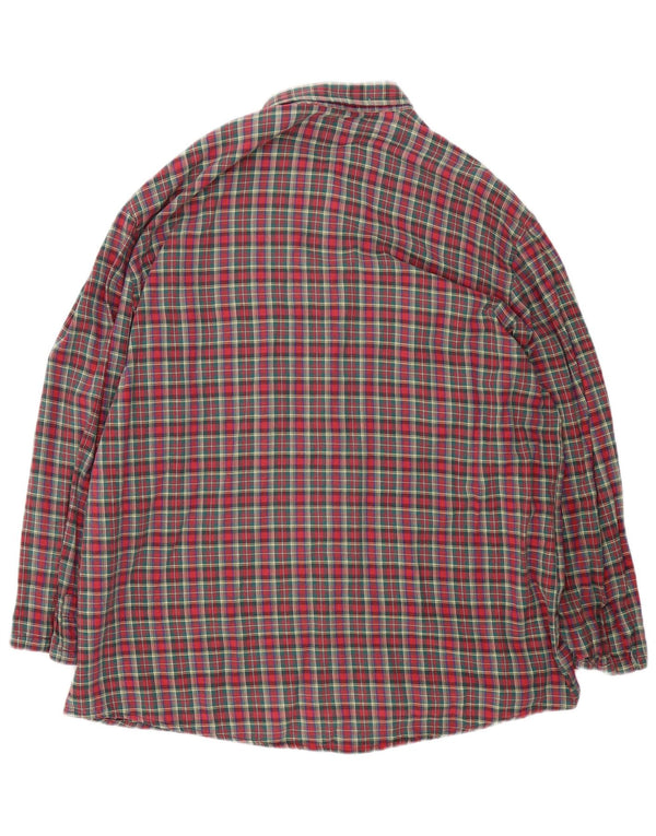 Vintage Herren Flanellhemd XL Rot Kariert