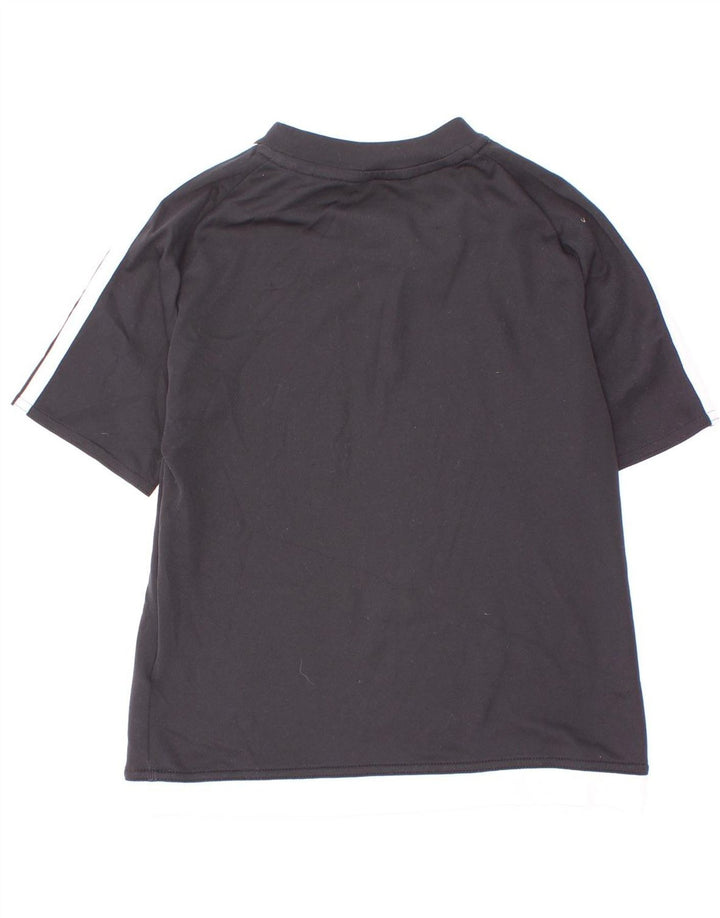Adidas Jungen Climalite T-Shirt Top 7–8 Jahre, schwarzes Polyester