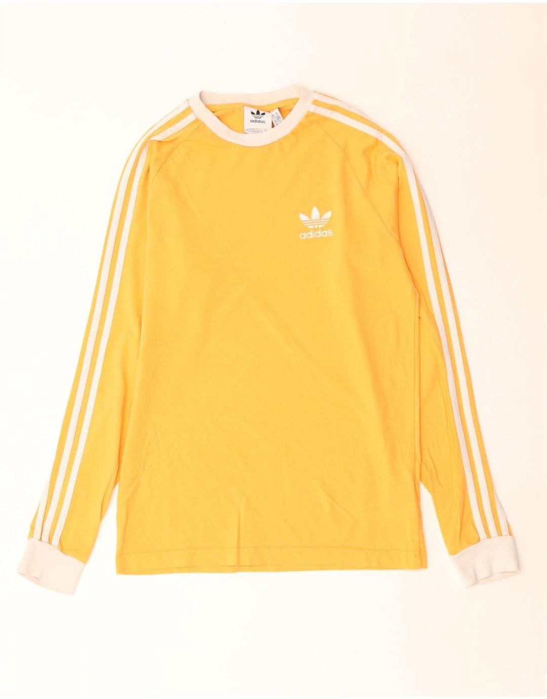 Adidas Herren Top Langarm XS Gelb Baumwolle