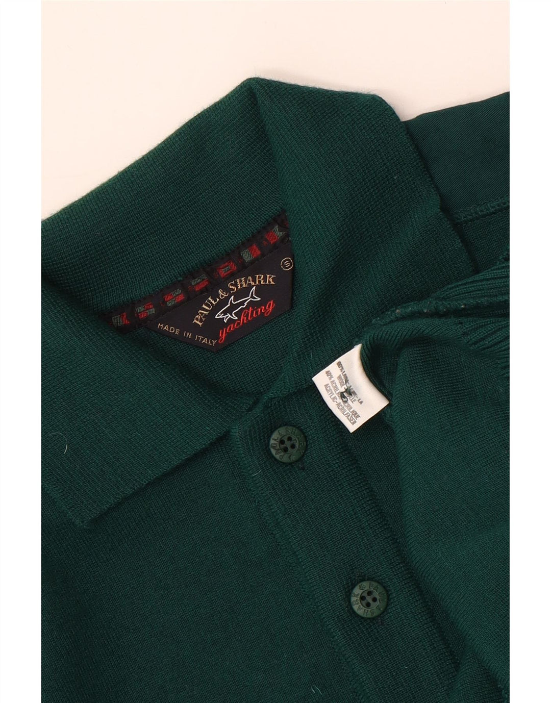 PAUL & SHARK Herren-Pullover mit Rollkragen, Größe S, grüne Wolle