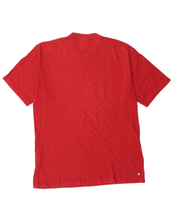REEBOK Herren-T-Shirt mit Grafik, Größe S, rote Baumwolle
