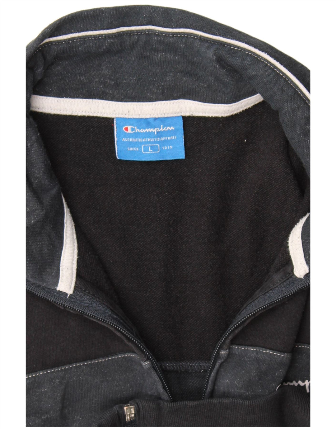 Champion Herren-Trainingsanzug-Top-Jacke, groß, Schwarz, Farbblock