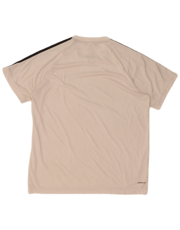 Adidas Herren Aeroready T-Shirt Top Large Weiß Polyester